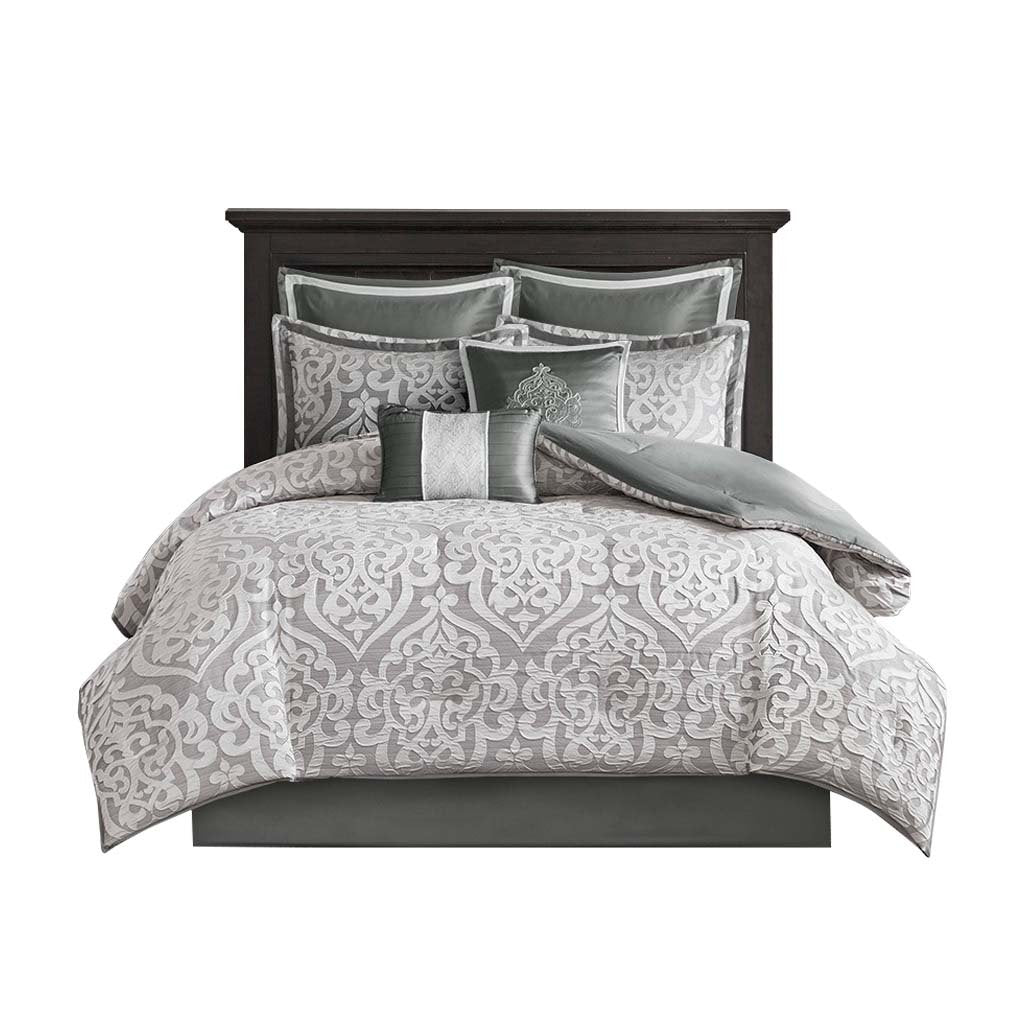 Gracie Mills Pineda Luxurious 8-Piece Jacquard Comforter Set - GRACE-10962 Image 1