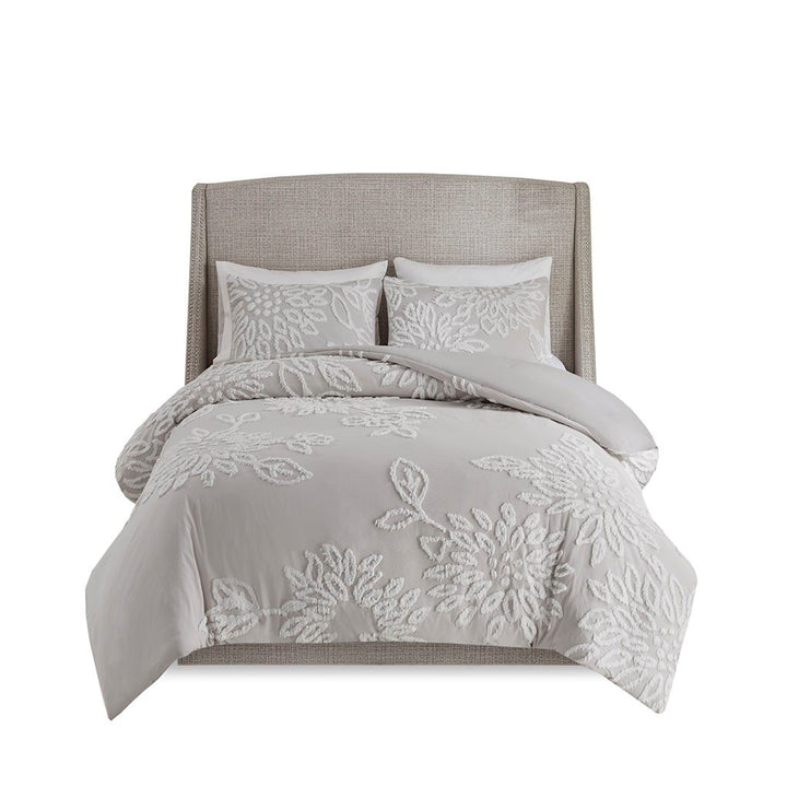 Gracie Mills Anita 3-Piece Farmhouse Tufted Cotton Chenille Floral Comforter Set - GRACE-12641 Image 1