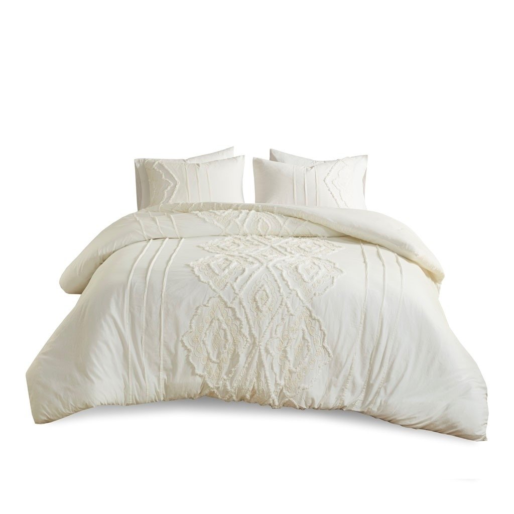 Gracie Mills Dean Chenille Geometric 3-Piece Cotton Comforter Set - GRACE-14028 Image 1