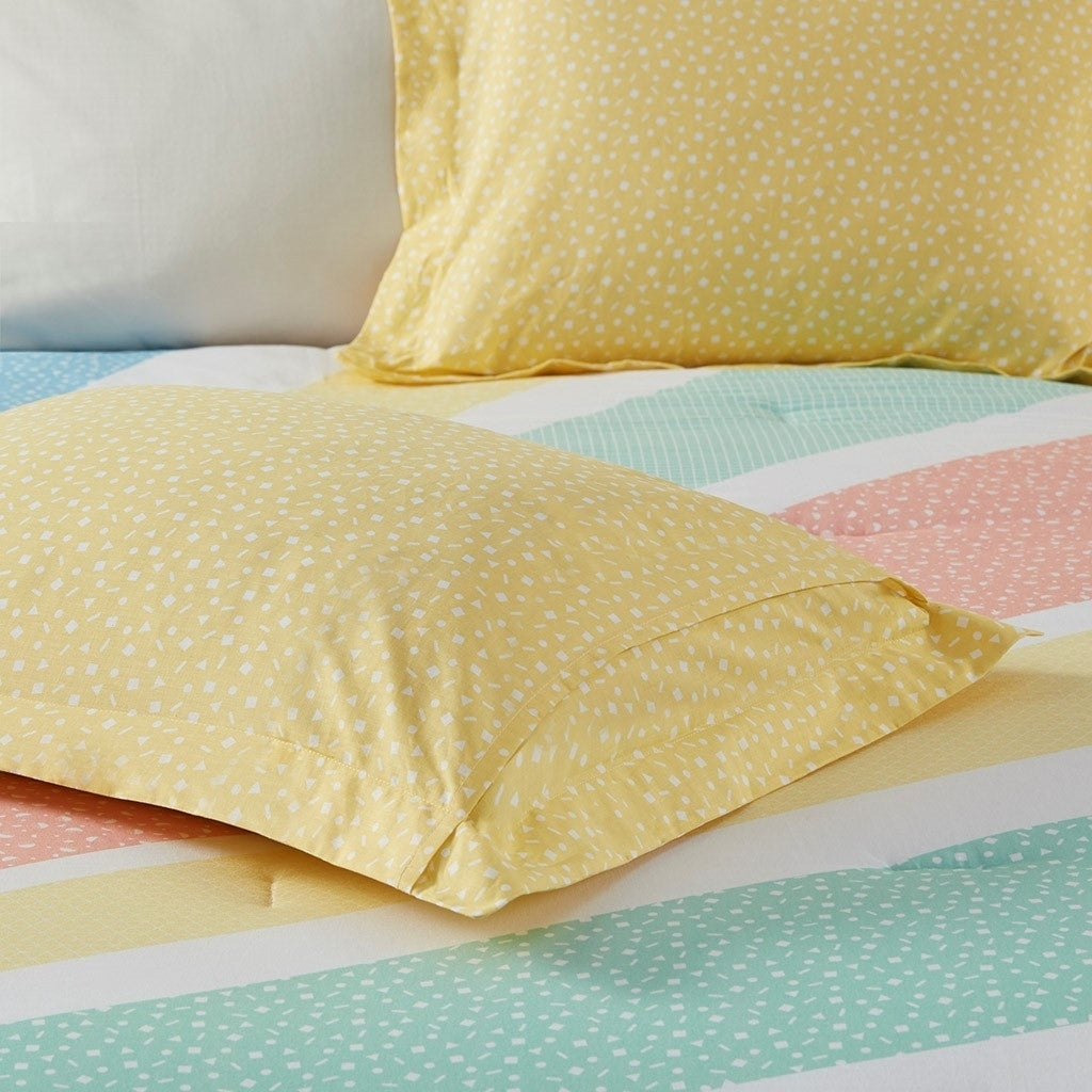 Gracie Mills Rainbow Sunburst Reversible Cotton Comforter Set Twin GRACE-14035 Image 4