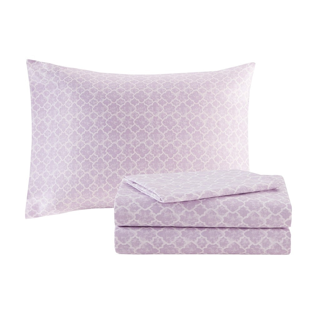 Gracie Mills Amalia 9-Piece Floral Comforter Set Purple Cotton Sheets GRACE-8147 Image 4