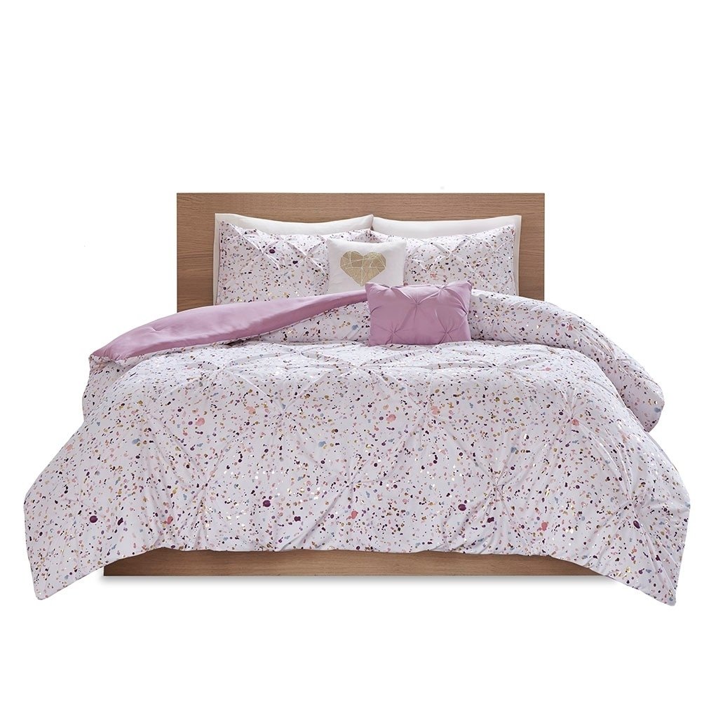 Gracie Mills Athan Metallic Pintucked Comforter Set - GRACE-12000 Image 4