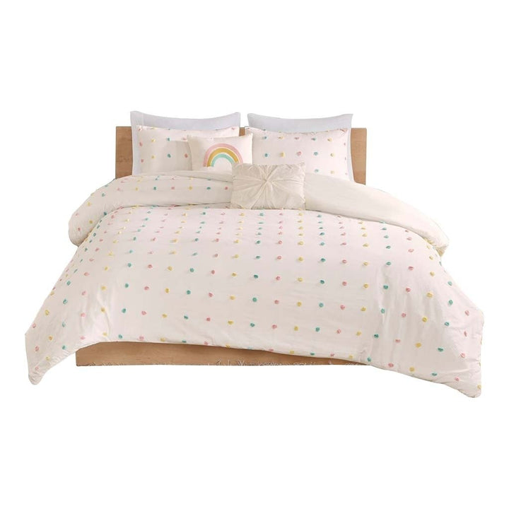 Gracie Mills Caius Playful Elegance Cotton Jacquard Pom Pom Comforter Collection - GRACE-11256 Image 1