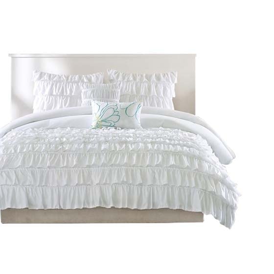 Gracie Mills Ismerie 4-Piece Solid Ruffles Comforter Set - GRACE-4930 Image 4