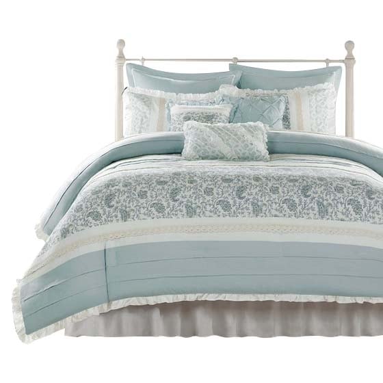 Gracie Mills Singleton 9-Piece Cotton Percale Comforter Set with Paisley Print - GRACE-87 Image 7