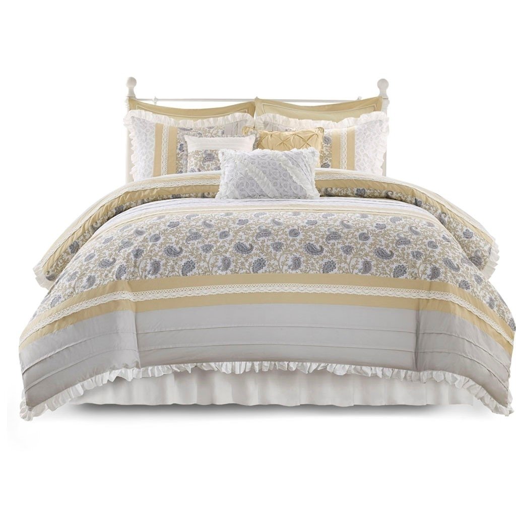 Gracie Mills Singleton 9-Piece Cotton Percale Comforter Set with Paisley Print - GRACE-87 Image 8