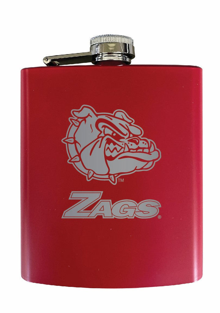 Gonzaga Bulldogs Stainless Steel Etched Flask - Choose Your Color Image 2