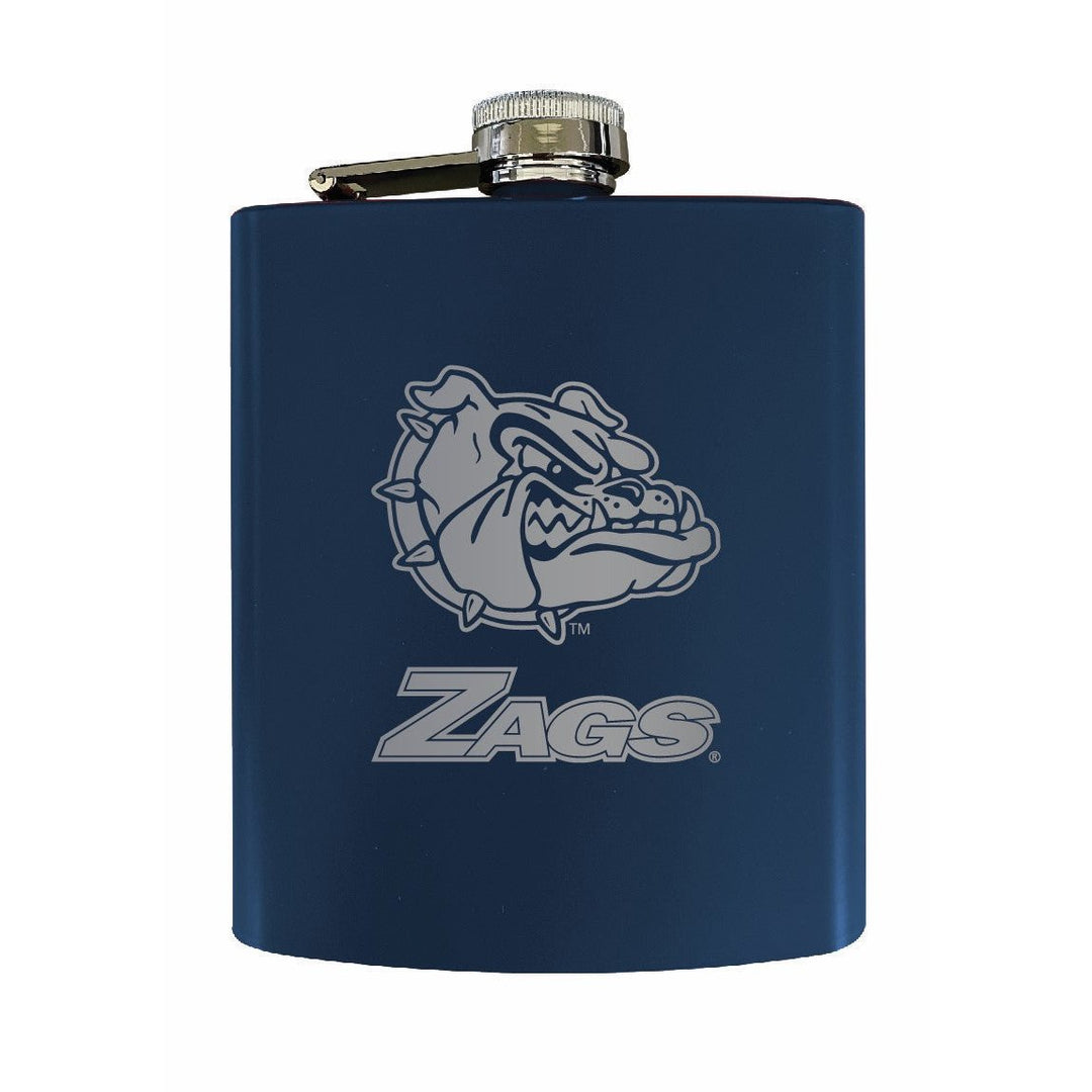 Gonzaga Bulldogs Stainless Steel Etched Flask - Choose Your Color Image 4