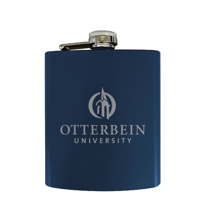 Otterbein University Stainless Steel Etched Flask - Choose Your Color Image 2