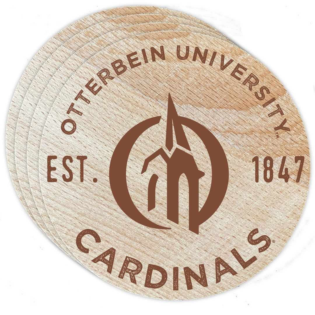 Otterbein University Wood Coaster Engraved 4-Pack Officially Licensed Image 1