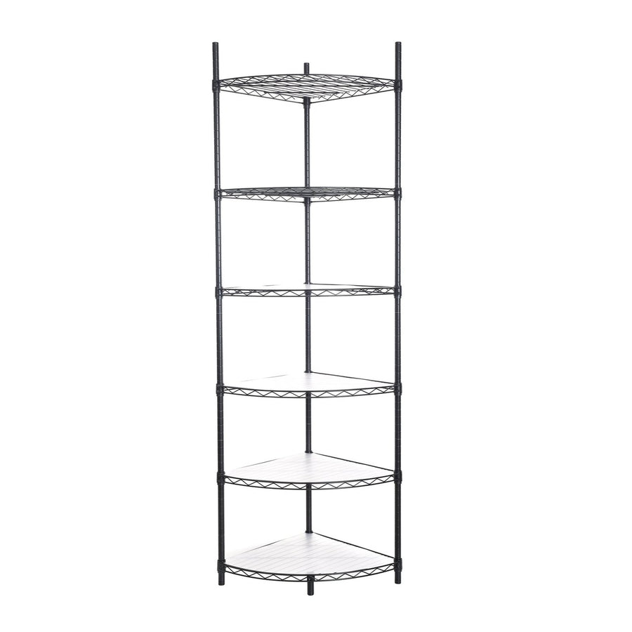 6 Tier Corner Wire Shelf Rack Adjustable Metal Heavy Duty Free Standing Storage Display for Bathroom Living Room Kitchen Image 1