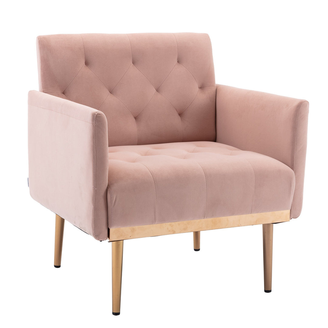 Accent Chair Leisure Sofa with Rose Golden Feet Comfortable for Living Room Office Image 6