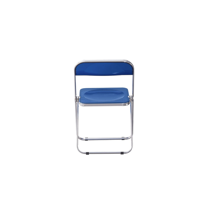 Clear Transparent Folding Plastic Chair for Living Room, PC Seat Image 3