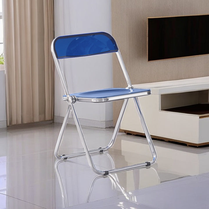 Clear Transparent Folding Plastic Chair for Living Room, PC Seat Image 7