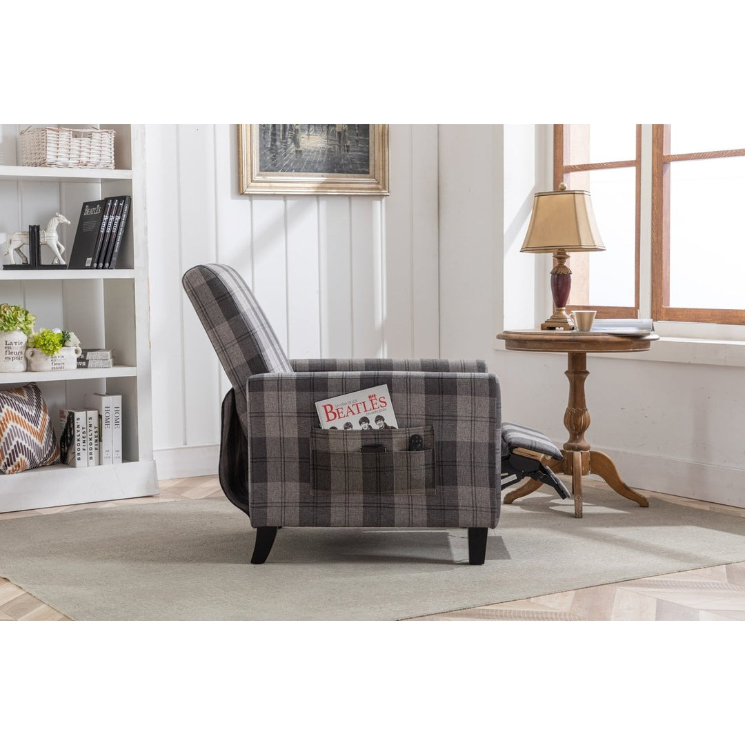 Comfortable Grey Recline Chair with Soft Cushion, Adjustable Backrest Angle - Perfect for Home Use Image 3