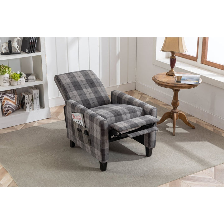 Comfortable Grey Recline Chair with Soft Cushion, Adjustable Backrest Angle - Perfect for Home Use Image 4