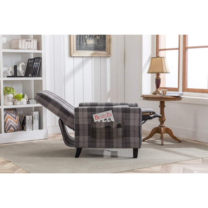 Comfortable Grey Recline Chair with Soft Cushion, Adjustable Backrest Angle - Perfect for Home Use Image 5