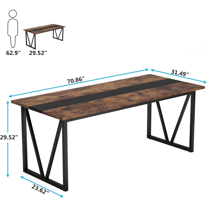 Tribesigns Conference Table 70.86 Inch Rectangular Office Desk Meeting Room Image 4