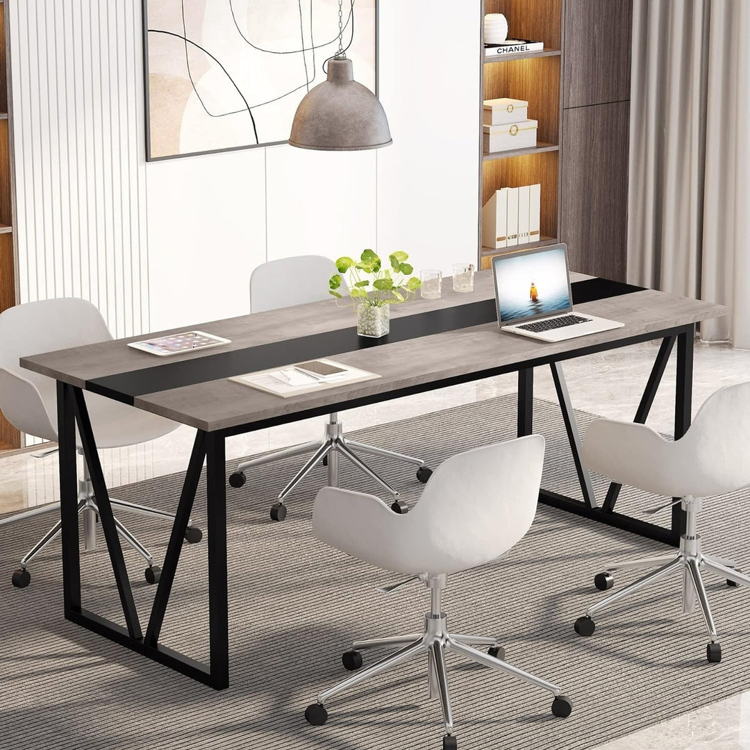 Tribesigns Conference Table 70.86 Inch Rectangular Office Desk Meeting Room Image 7