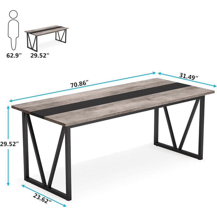 Tribesigns Conference Table 70.86 Inch Rectangular Office Desk Meeting Room Image 8