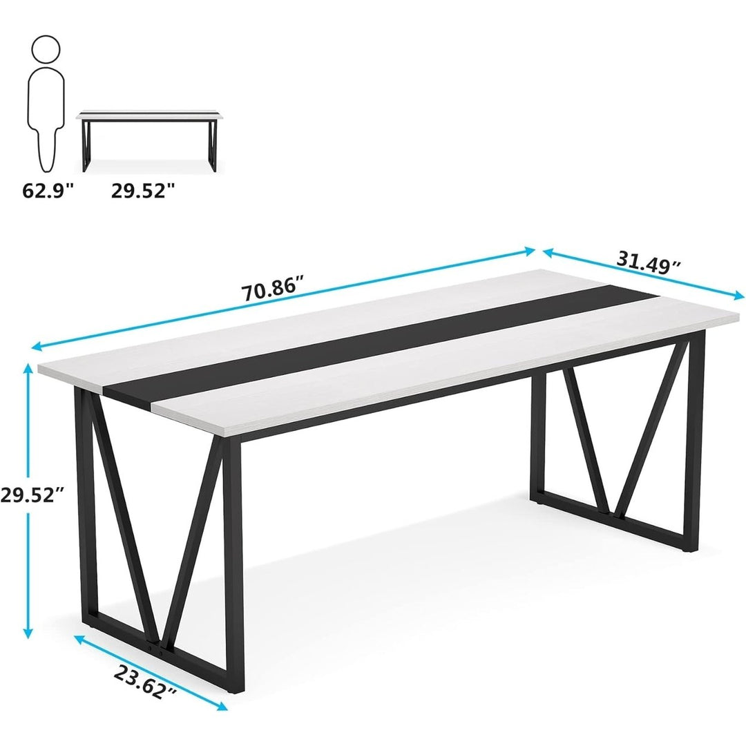 Tribesigns Conference Table 70.86 Inch Rectangular Office Desk Meeting Room Image 12