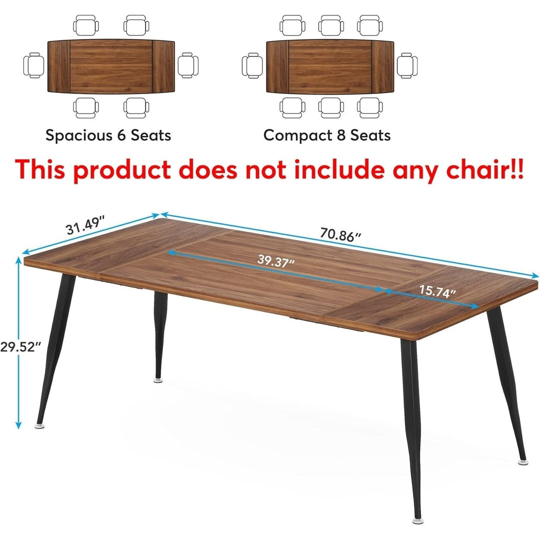 Tribesigns Rectangular Meeting Table 70.8" Modern Conference Table for 6-8 Image 5