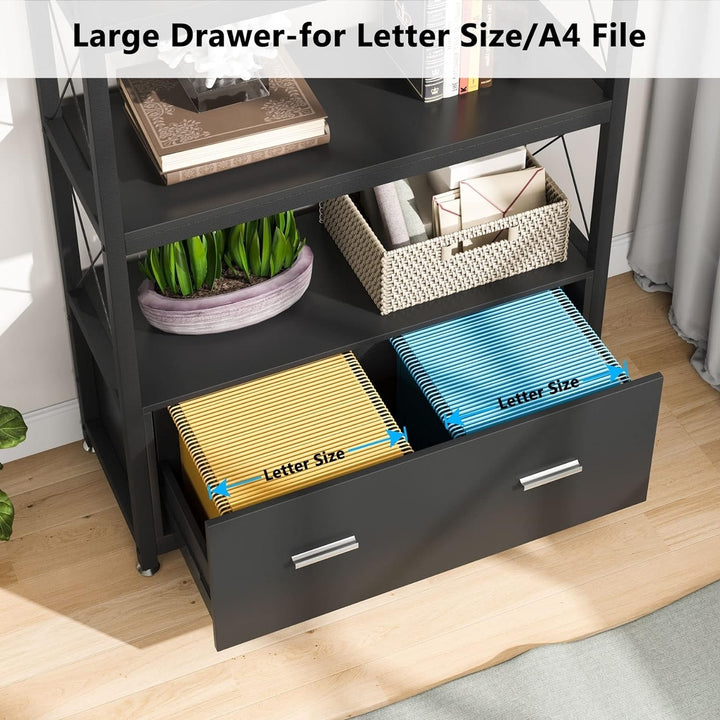 Tribesigns 62.99" File Cabinet, Vertical Filing Cabinet with Storage Shelves for Home Office Image 5