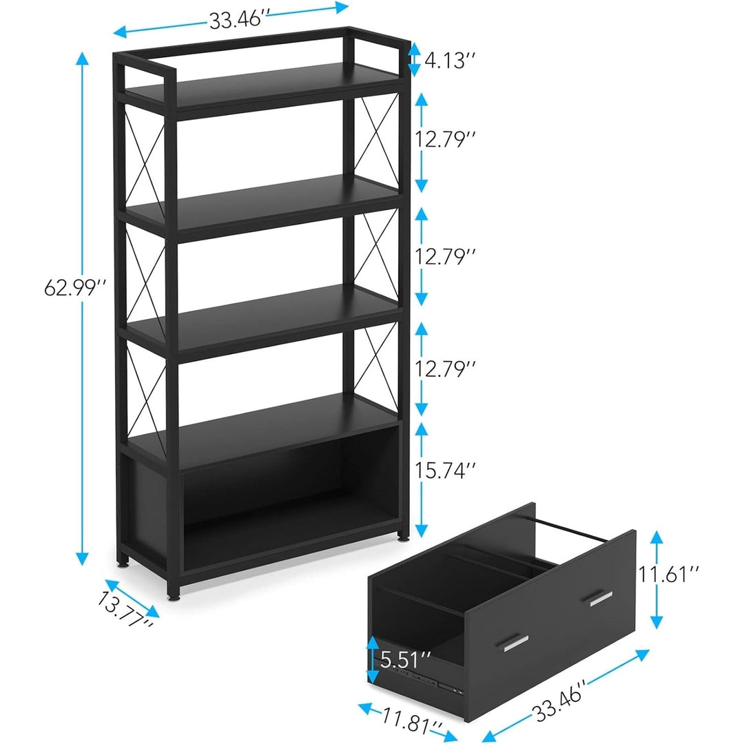 Tribesigns 62.99" File Cabinet, Vertical Filing Cabinet with Storage Shelves for Home Office Image 6