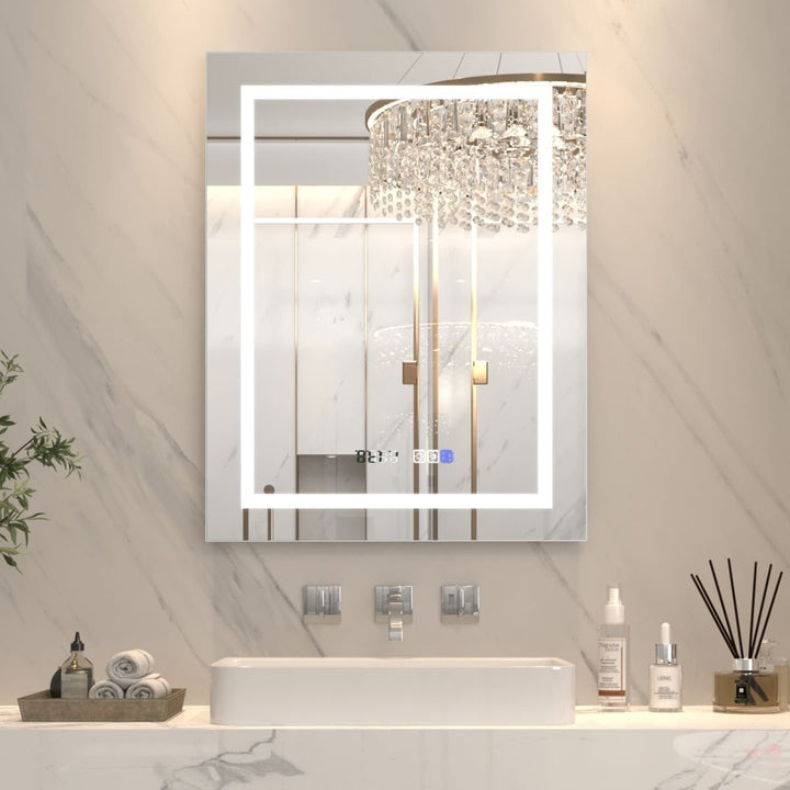 Catalyst 28" x 36" LED Bathroom Mirror,Led Mirror for Bathroom,Anti-Fog,Dimmable,Touch Button,Water Image 1