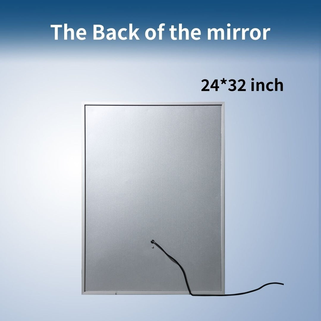 Catalyst 24" x 32" LED Bathroom Mirror,Led Mirror for Bathroom,Anti-Fog,Dimmable,Touch Button,Water Image 5