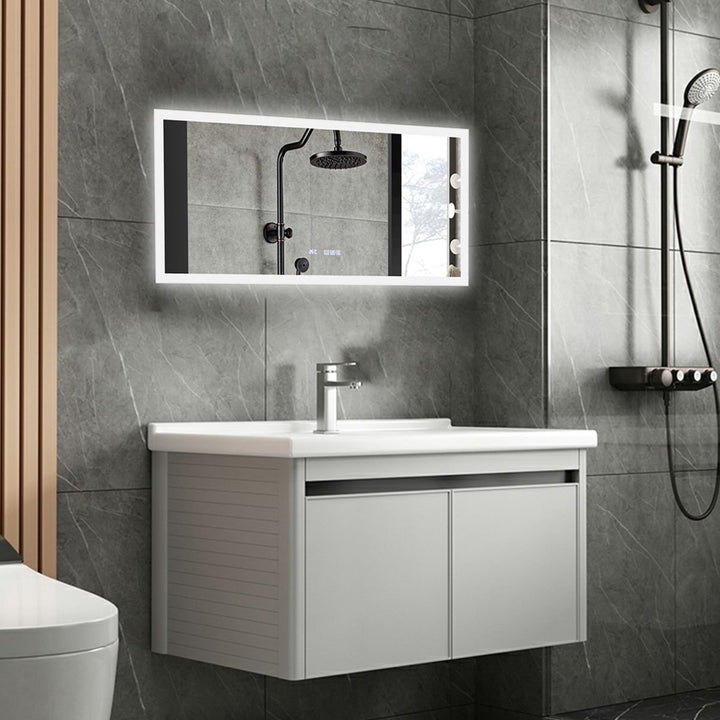 Catalyst 60" x 28" LED Bathroom Mirror,Led Mirror for Bathroom,Anti-Fog,Dimmable,Touch Button,Water Image 3