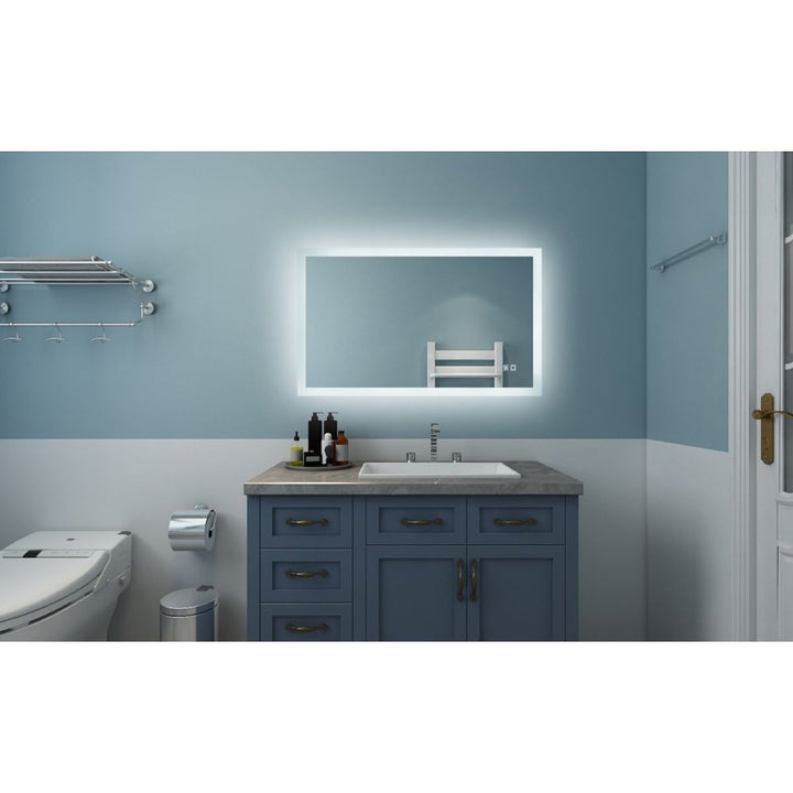 Catalyst 40" x 24" LED Bathroom Mirror,Led Mirror for Bathroom,Anti-Fog,Dimmable,Touch Button,Water Image 7