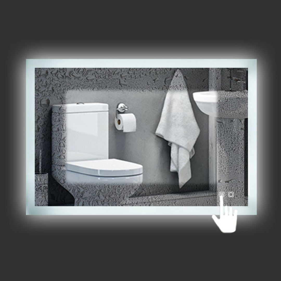Catalyst 40" x 24" LED Bathroom Mirror,Led Mirror for Bathroom,Anti-Fog,Dimmable,Touch Button,Water Image 8