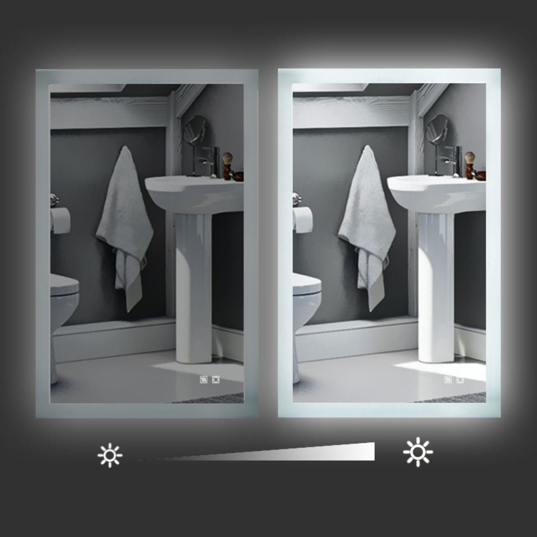 Catalyst 24" x 36" LED Bathroom Mirror,Led Mirror for Bathroom,Anti-Fog,Dimmable,Touch Button,Water Image 5