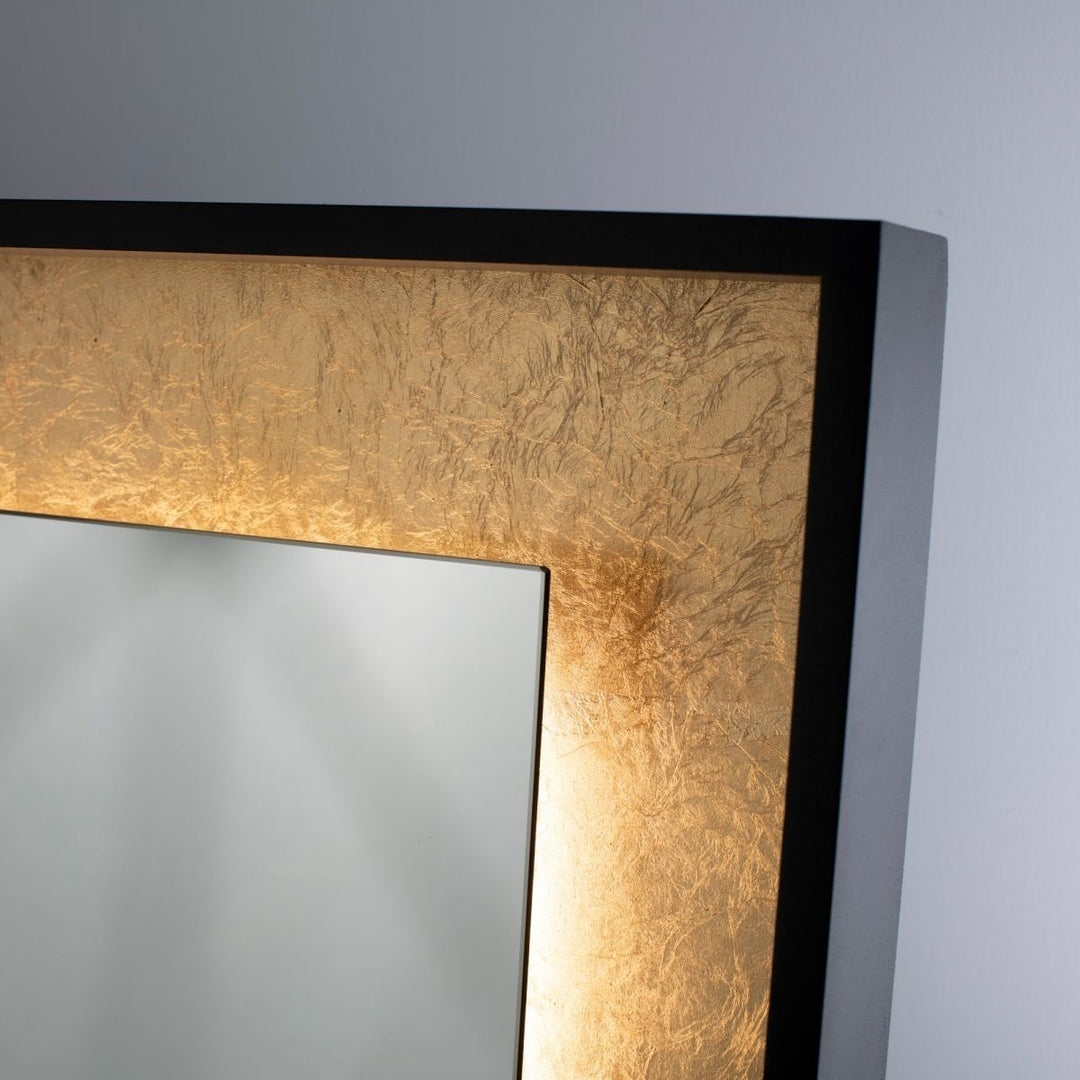 Catalyst Full Length Mirror with LED Lights,28" x 60" Lighted Floor Standing, Full Body,Gold Image 4
