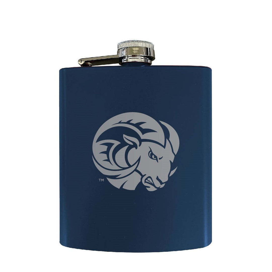 Winston-Salem State Stainless Steel Etched Flask - Choose Your Color Image 1