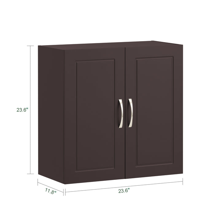 Haotian FRG231-BR, Black Kitchen Bathroom Wall Cabinet, Laundry Room Wall Storage Cabinet Image 2