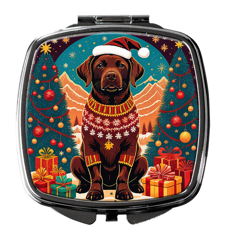 Yorkie Yorkshire Terrier Christmas Compact Mirror Image 1