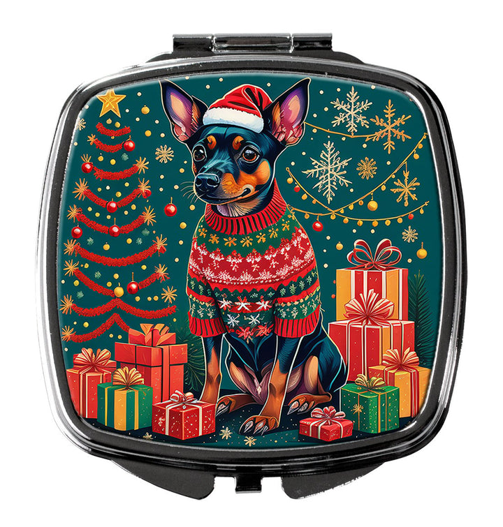 Yorkie Yorkshire Terrier Christmas Compact Mirror Image 1