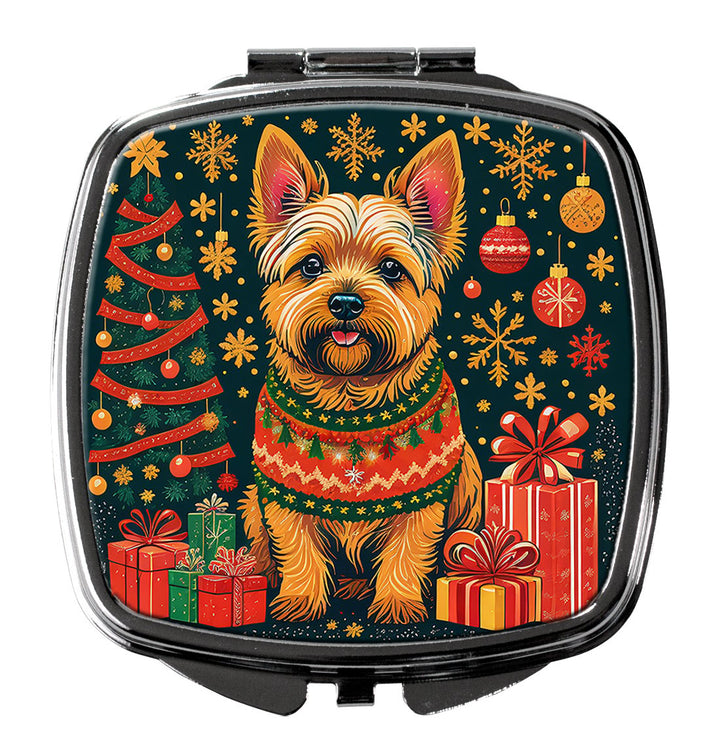 Yorkie Yorkshire Terrier Christmas Compact Mirror Image 1