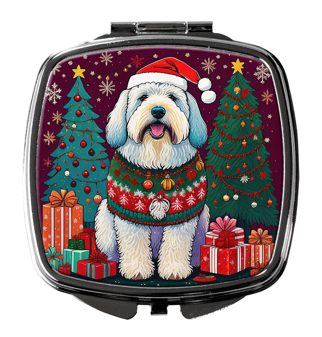 Yorkie Yorkshire Terrier Christmas Compact Mirror Image 1