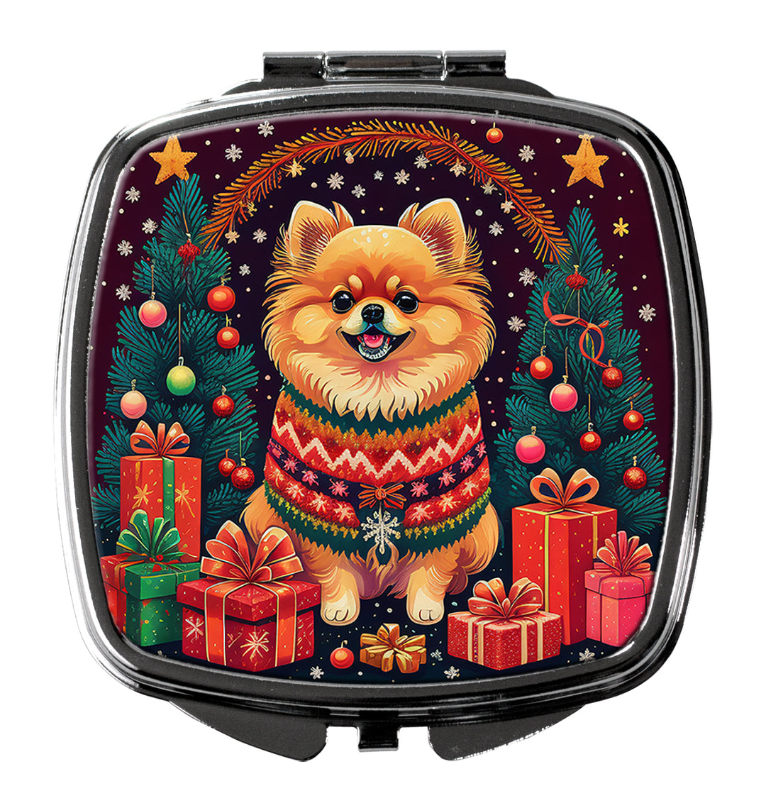 Yorkie Yorkshire Terrier Christmas Compact Mirror Image 10