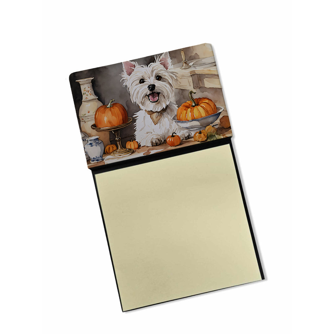 Yorkie Fall Kitchen Pumpkins Sticky Note Holder Image 5