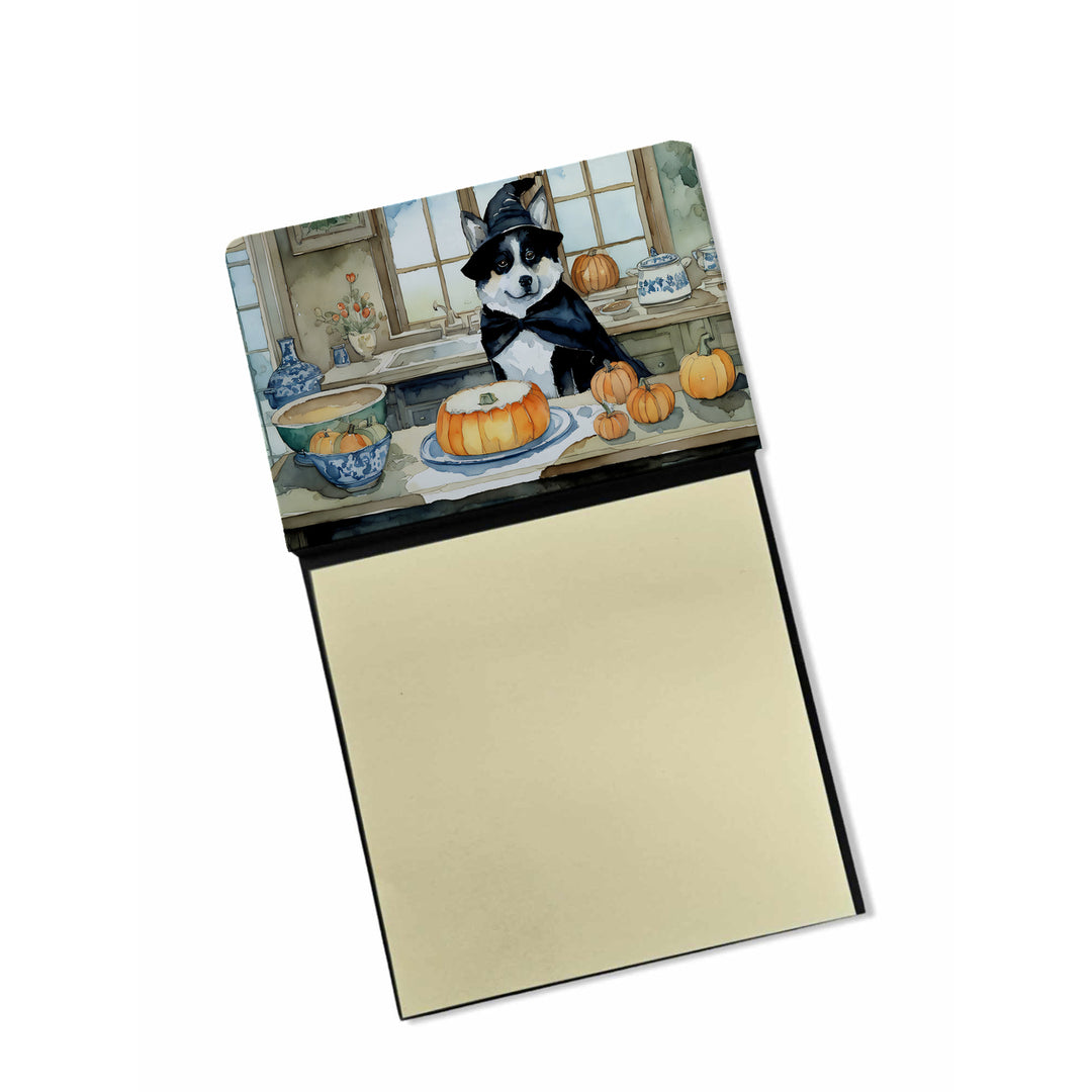 Yorkie Fall Kitchen Pumpkins Sticky Note Holder Image 4