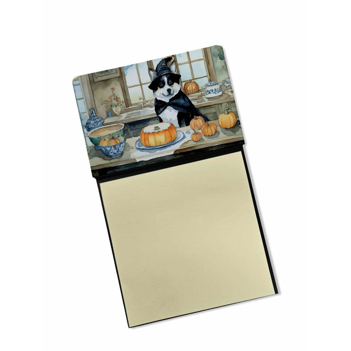 Yorkie Fall Kitchen Pumpkins Sticky Note Holder Image 1