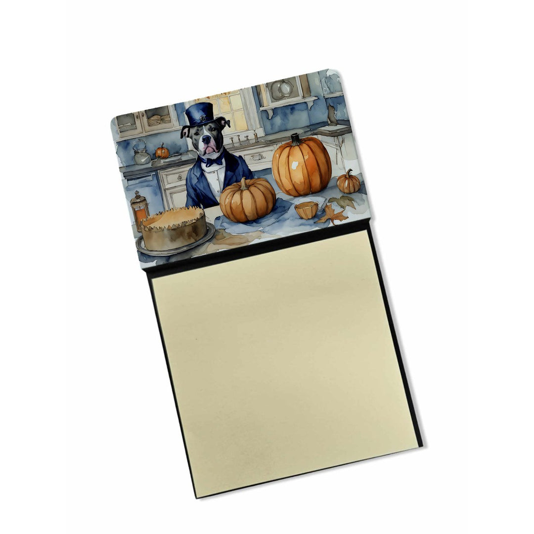 Yorkie Fall Kitchen Pumpkins Sticky Note Holder Image 1