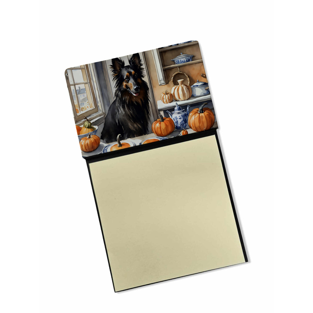 Yorkie Fall Kitchen Pumpkins Sticky Note Holder Image 10