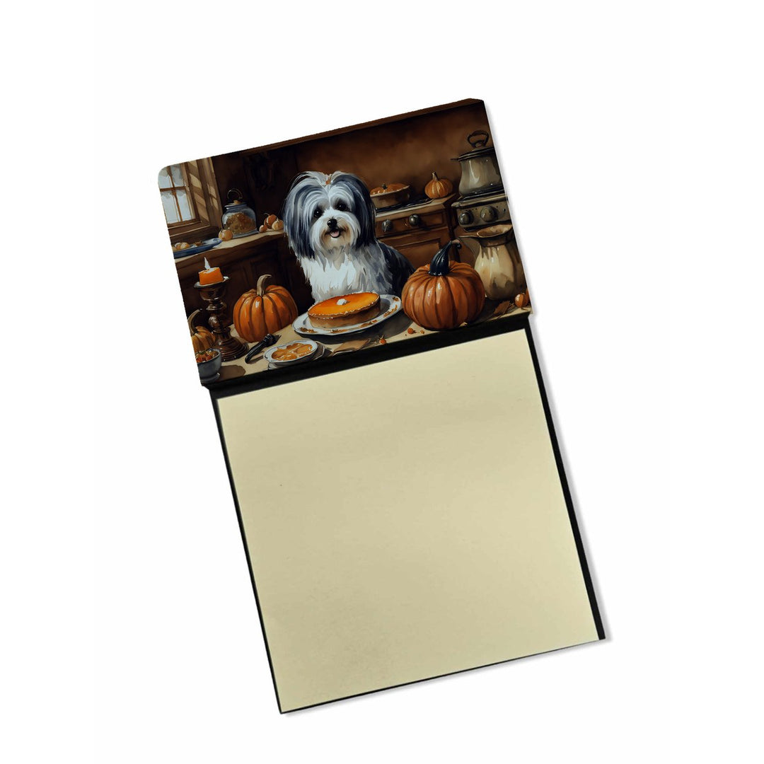 Yorkie Fall Kitchen Pumpkins Sticky Note Holder Image 1