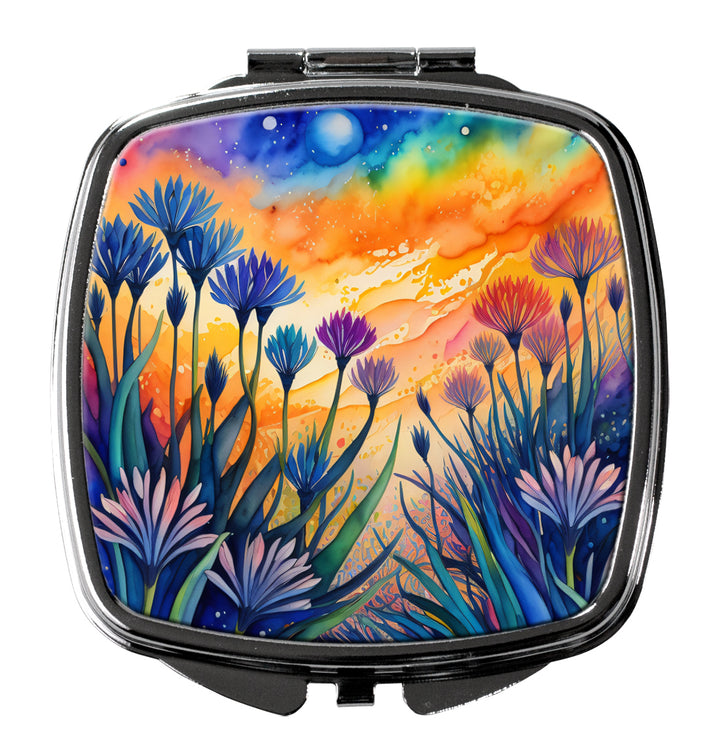 Colorful Zinnias Compact Mirror Image 1