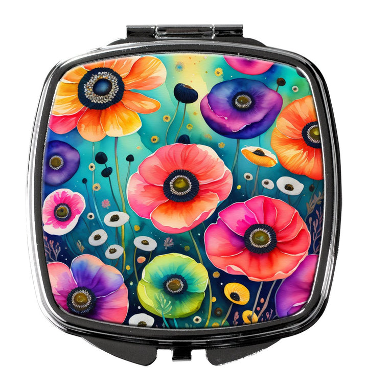 Colorful Zinnias Compact Mirror Image 1